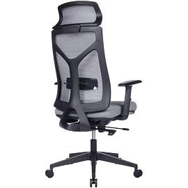 Кресло для руководителя RV Design Astra серое (сетка/ткань, пластик)