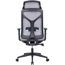 Кресло для руководителя RV Design Astra серое (сетка/ткань, пластик)