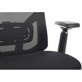 Кресло для руководителя RV Design Step чёрное (сетка/ткань, металл)