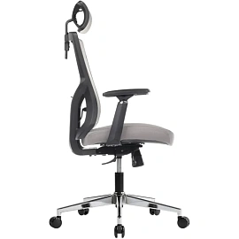 Кресло для руководителя RV Design Step серое (сетка/ткань, металл)