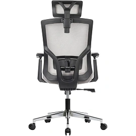 Кресло для руководителя RV Design Step серое (сетка/ткань, металл)