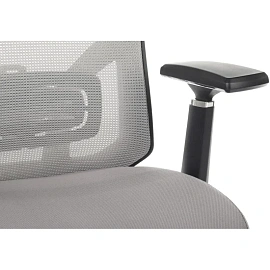 Кресло для руководителя RV Design Step серое (сетка/ткань, металл)