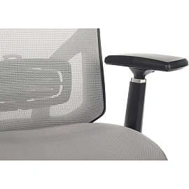Кресло для руководителя RV Design Step серое (сетка/ткань, металл)