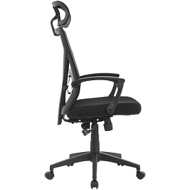 Кресло для руководителя RV Design Oliver черное (сетка/ткань, пластик)