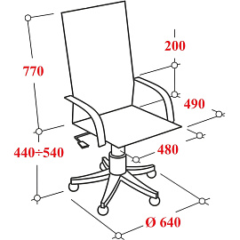 Кресло для руководителя RV Design Like серое (сетка/ткань, пластик)