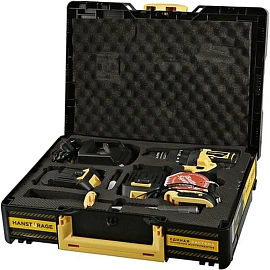 Дрель-шуруповёрт ударная аккумуляторная Hanskonner HCD18165BLI бесщеточная 2 АКБ х Li-ion (18В, 2.4 Ач)+ ЗУ в кейсе