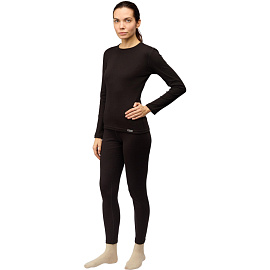 Термолегинсы женские Guahoo G21-2271P с начёсом чёрные (размер 42-44, рост 164-170 см)