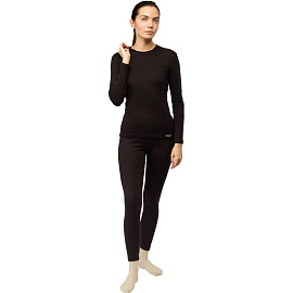 Термолегинсы женские Guahoo G21-2271P с начёсом чёрные (размер 42-44, рост 164-170 см)