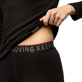 Термолегинсы женские Guahoo G21-2271P с начёсом чёрные (размер 42-44, рост 164-170 см)