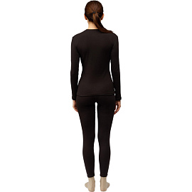 Термофутболка женская с длинным рукавом Guahoo G21-2271S с начёсом чёрная (размер 46-48, рост 170 см)