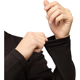 Термофутболка мужская с длинным рукавом Guahoo G22-0050S с начёсом чёрная (размер 54, рост 188 см)