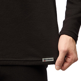 Термофутболка мужская с длинным рукавом Guahoo G22-0050S с начёсом чёрная (размер 54, рост 188 см)