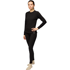 Термолегинсы женские Guahoo G22-0051P с начесом черные (размер 52, рост 176 см)