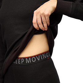 Термолегинсы женские Guahoo G22-0051P с начесом черные (размер 52, рост 176 см)