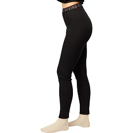 Термолегинсы женские Guahoo G22-0051P с начёсом чёрные (размер 54, рост 176 см)