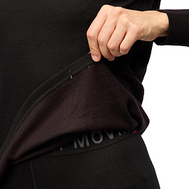 Термофутболка женская с длинным рукавом Guahoo G22-0051S с начёсом чёрная (размер 42, рост 164 см)