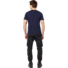 Футболка тёмно-синяя короткий рукав 100% хлопок (размер 68-70 (5XL))