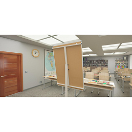 Флипчарт магнитно-маркерный Кoмус 68х98 см на роликах