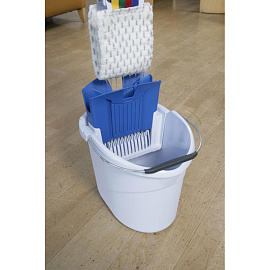 Насадка МОП для швабры-флаундера (плоской) Vileda Professional МикроЛайт УльтраСпид Мини полиэстер/абразив 34x15 см белая/серая