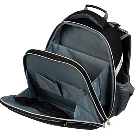 Ранец Комус Класс Basic акула анатомический чёрный с двумя отделениями