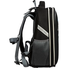 Ранец Комус Класс Basic акула анатомический чёрный с двумя отделениями