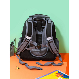 Ранец Комус Класс Basic Носорог анатомический чёрный с двумя отделениями