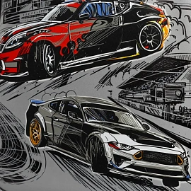 Ранец Комус Класс Basic Тачки анатомический чёрный с двумя отделениями