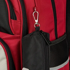 Рюкзак школьный + пенал Комус Класс Case бордовый/чёрный