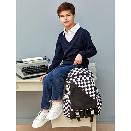 Рюкзак Комус Класс 17 л чёрный/белый