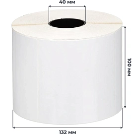 Термотрансферные этикетки ПП 100х100, 1000шт/рул, вт.40,9рул/уп(ИТ)