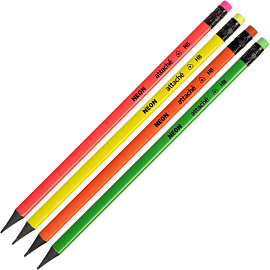 Карандаш чернографитный пластиковый HB с ластиком Attache заточенный трёхгранный