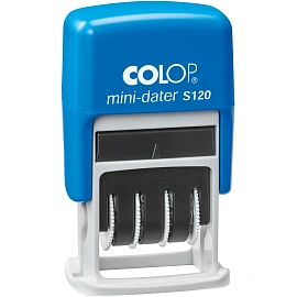 Датер автоматический пластиковый Colop S120 мини (шрифт 3.8 мм, месяц обозначается буквами, аналог 4810)