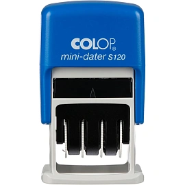 Датер автоматический пластиковый Colop S120 мини (шрифт 3.8 мм, месяц обозначается буквами, аналог 4810)