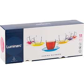 Набор чайный Luminarc Рейнбоу (N4217) на 6 персон стекло (12 предметов)
