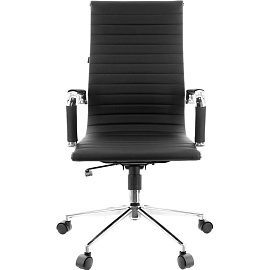 Кресло для руководителя Everprof Rio T чёрное (экокожа, металл)