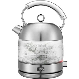 Чайник электрический Kitfort КТ-6172 серебристый
