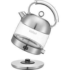 Чайник электрический Kitfort КТ-6172 серебристый