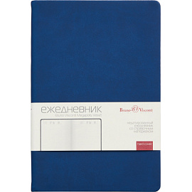 Ежедневник недатированный Bruno Visconti Megapolis Velvet искусственная кожа Soft Touch А5 136 листов синий