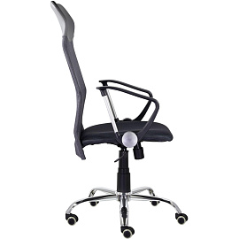 Кресло для руководителя Ультра Нептун чёрное (сетка/ткань, металл)