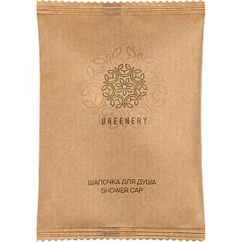 Шапочка для душа Greenery флоупак крафт (300 штук в упаковке)