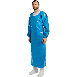 Фартук защитный Робин 2 полиуретановый синий 0.22 мм с рукавами