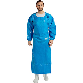 Фартук защитный Робин 2 полиуретановый синий 0.22 мм с рукавами