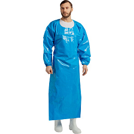 Фартук защитный Робин 2 полиуретановый синий 0.22 мм с рукавами