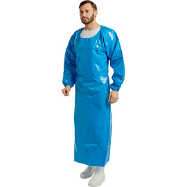 Фартук защитный Робин 2 полиуретановый синий 0.22 мм с рукавами