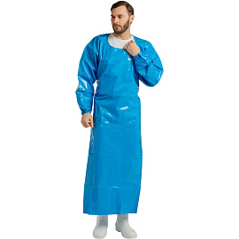 Фартук защитный Робин 2 полиуретановый синий 0.22 мм с рукавами