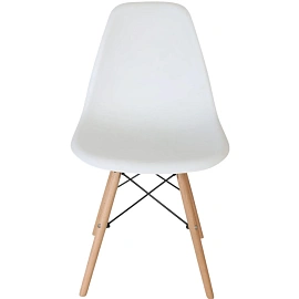 Стул обеденный Комус Мебель Fjord белый (пластик, дерево/металл)