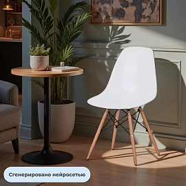 Стул обеденный Комус Мебель Fjord белый (пластик, дерево/металл)