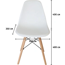 Стул обеденный Комус Мебель Fjord белый (пластик, дерево/металл)