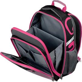 Ранец Комус Класс Stright Casual Самая анатомический черный с двумя отделениями