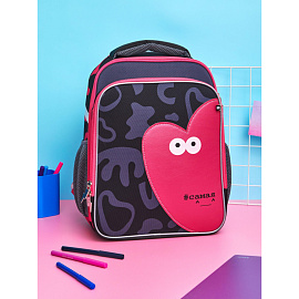 Ранец Комус Класс Stright Casual Самая анатомический черный с двумя отделениями